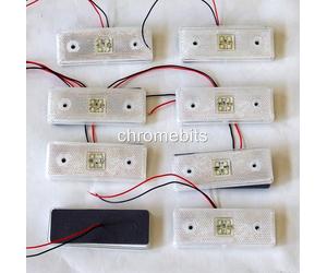 8 24 Volt 24V Bianco Trasparente Laterale LED Ant. Luce Riflettore Van Autobus