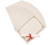 8,27 x 11,69" Certificati Premio, Pacco da 25 Fogli, Carta per Diplomi e Certificati Beige per Certificati Vuoti Compatibili con le Stampanti, Stampante Laserjet per Lavoro, Laurea e Diplomi