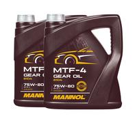 8 (2x4) Litro Mannol 75W-80 MTF-4 Api GL-4/ GL4/ Olio per Ingranaggi/