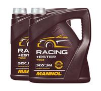 8 (2x4) Litro Mannol Racing + Ester 10W-60 Api Sn / Sm / Cf