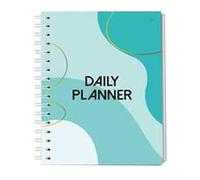 8,3 x 5,8 x 0,8 pollici Daily Coil Planner with Hourly Schedule | 400 g Time Management Organizer Notebook | Spiral Bound Productivity Journal For Men Women | Work School Home Hourly Planning Book