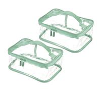8.3"x5.9"x3.5" Trasparente Toilette Borsa,2pz PVC Trucco Borsa,Verde