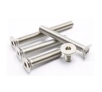 # 8 - 32 Unc piatto a testa svasata socket, pezzi, in acciaio INOX, filettatura integrale, destra, argento