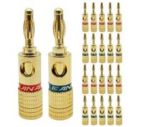 8/40 pezzi 4mm spina placcata oro presa for cavo altoparlante connettore amplificatore linea altoparlante terminale altoparlante testa a Banana(40Pcs (20Pairs))
