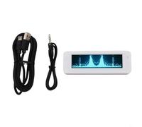 8,5 cm per OLED, musica per display SPECTRUM, analizzatore di livello audio, indicatore VU Meter con rilevamento di tempo, temperatura e umidità, per sistema stereo auto domestico (blu)