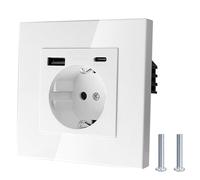 8.5 x 8.5CM adattatore americana, presa usb da muro, Doppia presa con USB da incasso, con USB da incasso