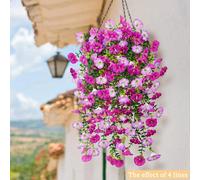 8/6/4/2 pezzi Vite di eucalipto verde artificiale per decorazione, adatta per interni ed esterni, resistente ai raggi UV, con fiori dell'alba artificiali e viti di eucalipto finte, piante artificiali 