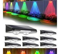 8/6/4/2/pz Luci Solari da Esterno per Ponte, Luci Solari per Scale, Luce + RGB LED per , Lampada Solare da Giardino, per Cortili, Giardini, , Muri Esterni, Ringhiere, Decorazione Esterna