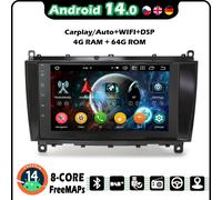 8" 64GB Android 14 Autoradio Carplay BT5.0 4G Mercedes Clk Classe W209 C209 A209