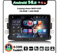 8" 64GB Android 14 Autoradio Renault Dacia Duster Logan Dokker Lodgy GPS WIFI FM