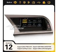 8,8" IPS Octa-Core 4GB+64GB Android 14 BT 5.0 Autoradio CarPlay Navi Per Audi A4