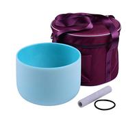 8/9/10 Inch Crystal Singing Bowl G Note with Mallet Rubber O-Ring Storage Bag for Musical Healing Meditation Yoga Home (Size: 10 Inch)