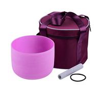 8/9/10 Inch Crystal Singing Bowl G Note with Mallet Rubber O-Ring Storage Bag for Musical Healing Meditation Yoga Home (Size: 8 Inch)