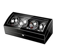 8 9 Avvolgitore Automatico Per Orologi, Scatola Porta Orologi Automatica Con Luce Led Blu E 5 Modalità Di Rotazione, Motore Silenzioso Giapponese, Per Orologi Meccanici Da Donna E Da Uomo black