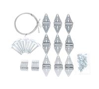 8-9x7 Garage Door Tune Up Kit - Stainless Steel, Smoother Performance, Top Bracket, Nylon Roller, 2650mm Wire Rope, Hinge Set, for Homeowners and DIY Enthusiasts