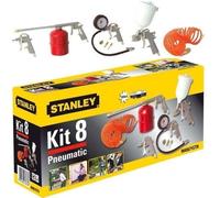 8 ACCESSORI STANLEY PER COMPRESSORE CON ATTACCHI RAPIDI: AEROGRAFO, GONFIAGGIO..
