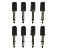 8 adattatori Accu-Cable Jack 1/4" 6,35 mm a 3,5 mm per cuffie mixing