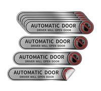 8 Adesivi Avviso "Non Toccare" per Porte Automatiche, Argentato, 12,7 cm x 2,54 cm, Decalcomanie Impermeabili e Durevoli per Auto e Veicoli