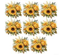 8 adesivi da parete a forma di girasole per camera da letto, soggiorno e armadietto, lunga durata e facile da mantenere