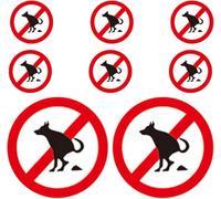 8 adesivi di avvertimento impermeabili per cani che non fanno cacca, autoadesivi per animali domestici, segnali di divieto per giardino, prato, adesivi di sicurezza in vinile robusto per mantenere i