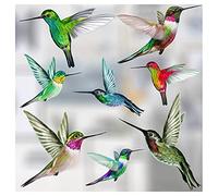 8 adesivi misti per finestra a colibrì, ad adesione statica, anti collisione e impatto degli uccelli, con stampa unica su entrambi i lati