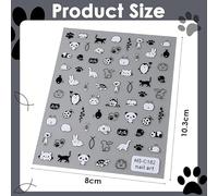 8 Adesivi Per Nail Art E 20 Adesivi Per Nail Art, Simpatici Graffiti Per Gatti E Cuccioli, Accessori Per Unghie Facili Da Incollare E Facili Da Strappare.