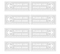 8 adesivi per porta con scritta "Please Use Other ", con freccia sinistra e destra, autoadesivi, per guida, decalcomanie impermeabili, 7,1 x 18 cm, stampa con protezione solare
