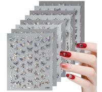 8 adesivi per unghie 3D con farfalla, diversi motivi, sicuri e atossici, adesivi per unghie, autoadesivi, adatti per la maggior parte delle unghie