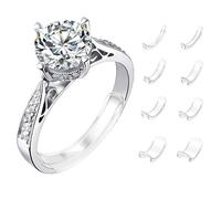 8 anelli di riduzione invisibile, riduttore ad anello, invisibile, regolabile, anello piccolo, per anelli sciolti, anello di regolazione (trasparente)