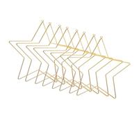 8 anelli in metallo a forma di stella, stelle in metallo con occhiello per appendere, per il fai da te, per acchiappasogni, decorazioni natalizie, matrimoni, regali fai da te (oro, 10 cm)