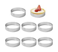 8 Anelli Per Mousse Da Forno, Stampi In Acciaio Inossidabile, Stampi Rotondi, Strumenti Da Forno, Accessori Per Dessert Fai-Da-Te