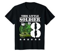 8 anni soldato compleanno militare tema mimetico 8° regalo Maglietta