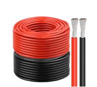 8 AWG 100 Piedi Cavo Di Alimentazione In Silicone, Cavo Flessibile Ad Alta Temperatura, Filo Di Rame Stagnato For Progetti Automobilistici, Industriali, Fai Da Te E Solari - Rosso(50ft,8AWG)