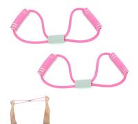 8 bande di resistenze a forma di sagoma, 2 pcs non slip elastico di allenamento elastico corde elastiche con attrezzatura da esercizi di esercizi