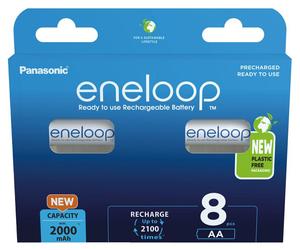 8 batterie AA Stilo ricaricabili 2000 mAh ENELOOP