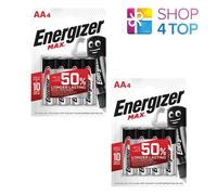 8 Batterie Alkaline Energizer Max AA LR6 1.5V Mignon Stilo Scadenza 2030 NUOVE