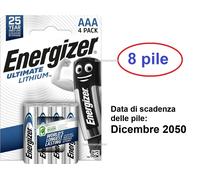 EN UL 4XAA - Batteria al litio, AA (batteria stilo), 3000 mAh, confezione da