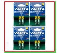 8 Batterie Ricaricabili VARTA AA Pile STILO HR6 DC1500 NiMH 1,2v 2100mAh NEW