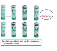 8 batterie Stilo AA litio LS14500 SAFT 3,6 V 2600 mAh LI-SOCL2 Consegna 24h