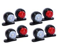 8 Bianco Rosso Angolo Indicatore Laterale Luci LED Profilo Camion Parte 12V 24V