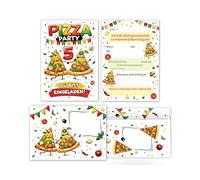 8 biglietti di invito con 8 buste per il 5° compleanno per bambini, per pizza, feste, pizze, ragazze, ragazzi, bambini, inviti per quinto compleanno, inviti di compleanno