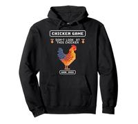 8-bit retrò pollo gioco non guardare questo pollo umorismo Felpa con Cappuccio