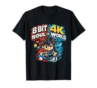 8 Bit Soul in 4K World Retro Gamer Collective Studio Maglietta