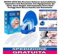 8 Bite Bruxismo Notturno Automodellante Anti-Russamento Anti-Digrignamento Denti
