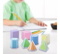 8 blocchi di forma geometrica, giocattolo per insegnare la matematica, per