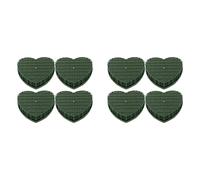 8 Blocchi di Gommapiuma Floreale Un Forma di Cuore Fiore Verde Argilla Matt9001