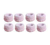 8 braccialetti da polso in microfibra per lavare il viso da donna, assorbenti per il lavaggio del viso, morbidi asciugamani in flanella per evitare che l'acqua scorra giù per le braccia (viola)