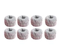 8 braccialetti da polso in microfibra per lavare il viso da donna, assorbenti per il lavaggio del viso, morbidi asciugamani in flanella per evitare che l'acqua scorra giù per le braccia (grigio)