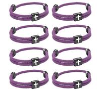 8 braccialetti in corda intrecciata con Gesù Cristiano, per uomini e donne, braccialetti nautici da surf, spiaggia, set regalo per sport, braccialetti intrecciati fatti a mano con nodo regolabile, 5