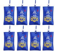 8 buste di sale spirituale buddista - Sale Spirituale con sacchetto - Sacchetto di sale spirituale portafortuna talismano classico, ornamento da appendere per auto, portafortuna